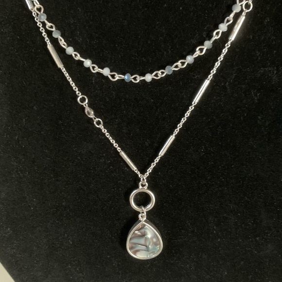 Glass Beaded 2 Tier Necklace - Picture 5 of 6